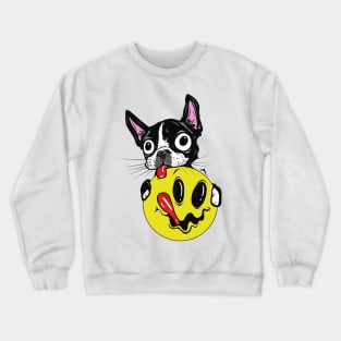 Boston Terrier Smiley Crewneck Sweatshirt